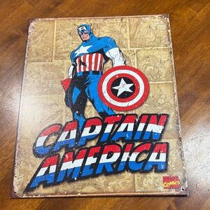 Marvel Captain America Wall Art - Red, Blue, White
